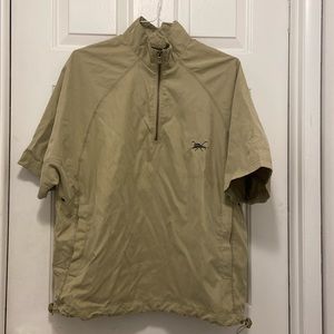 Tommy Bahama size medium short sleeve quarter zip front 2 side pockets